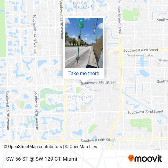 SW 56 St @ SW 129 Ct map