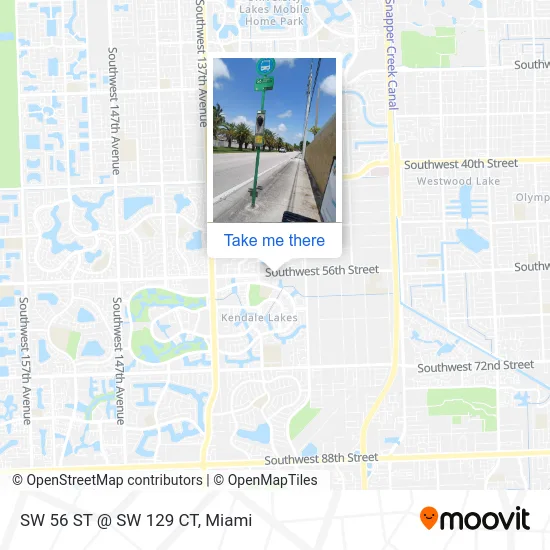 SW 56 ST @ SW 129 CT map