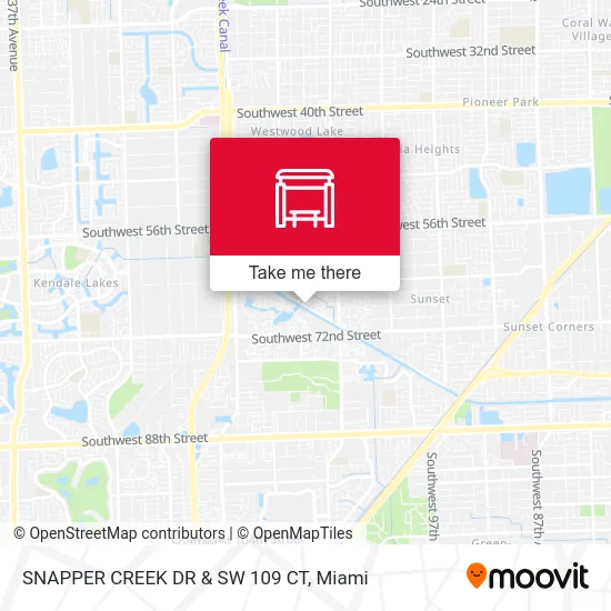 SNAPPER CREEK DR & SW 109 CT map