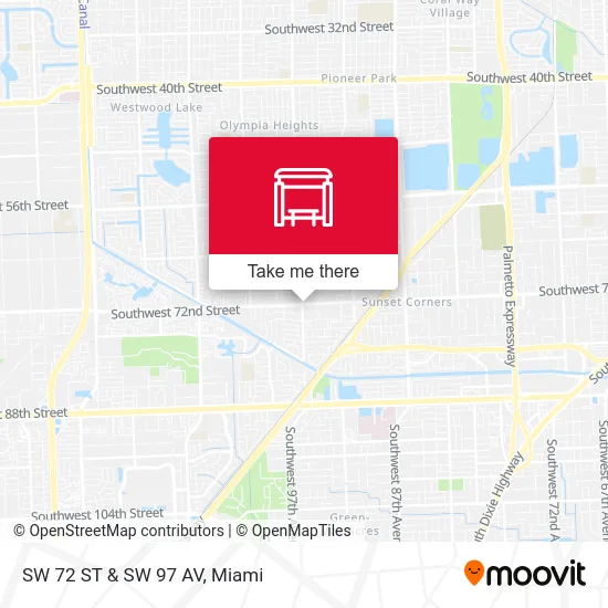 SW 72 ST & SW 97 AV map