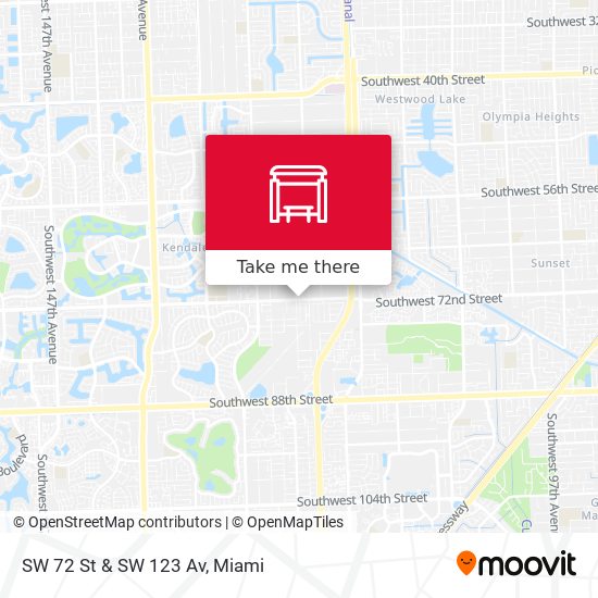 SW 72 St & SW 123 Av map