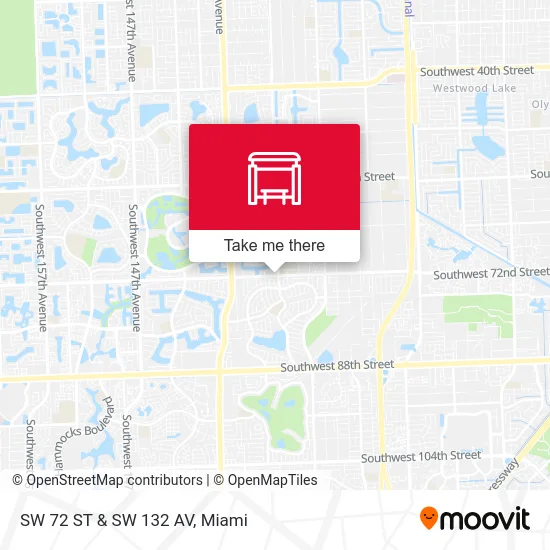 Mapa de SW 72 ST & SW 132 AV
