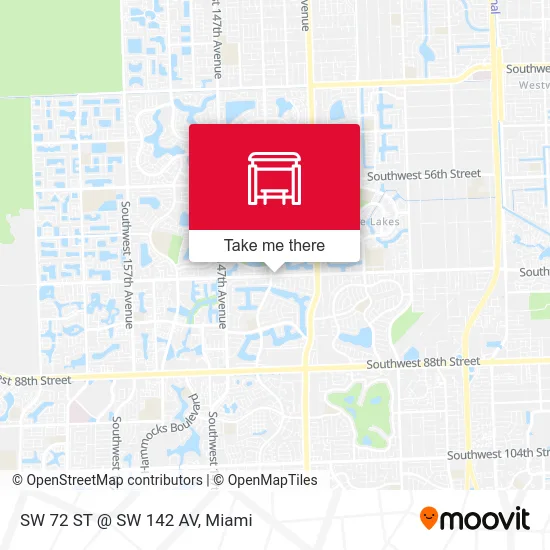 Mapa de SW 72 ST @ SW 142 AV