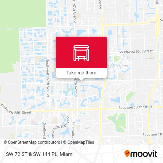 SW 72 ST & SW 144 PL map