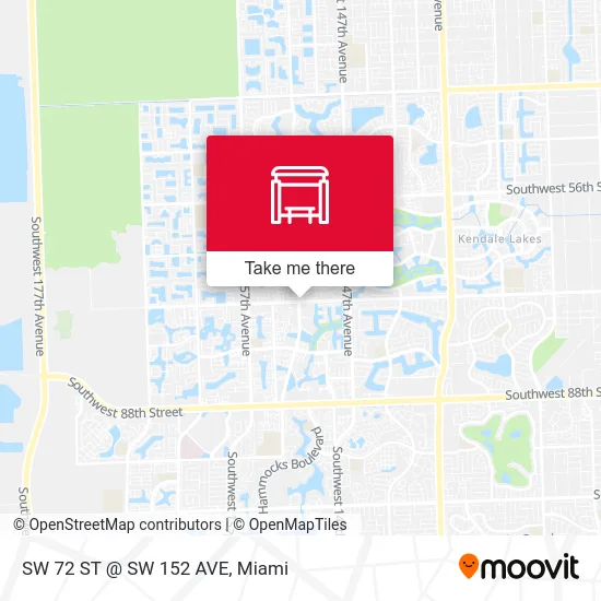 SW 72 ST @ SW 152 AVE map