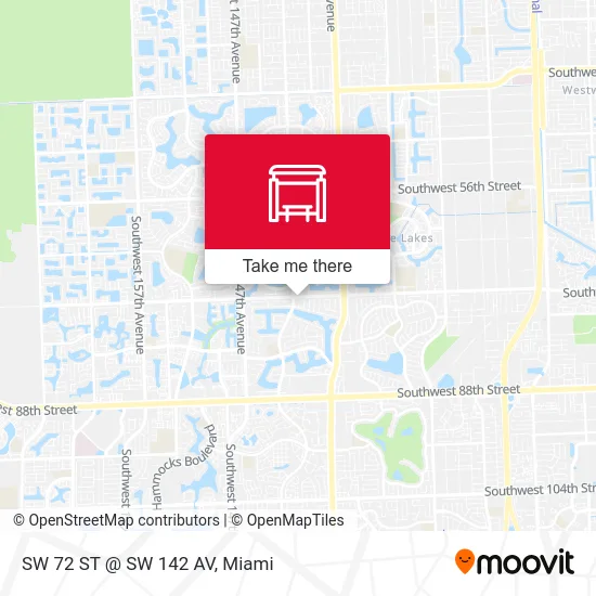 Mapa de SW 72 ST @ SW 142 AV