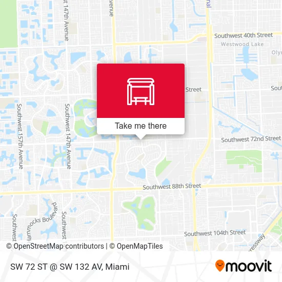Mapa de SW 72 ST @ SW 132 AV