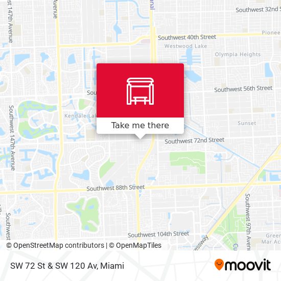 SW 72 St & SW 120 Av map