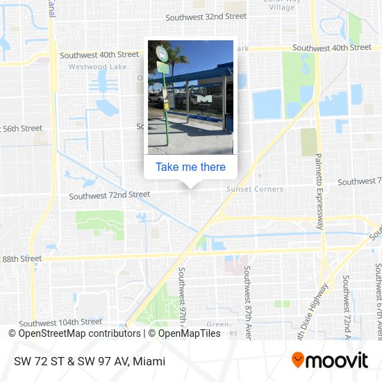 SW 72 St & SW 97 Av map