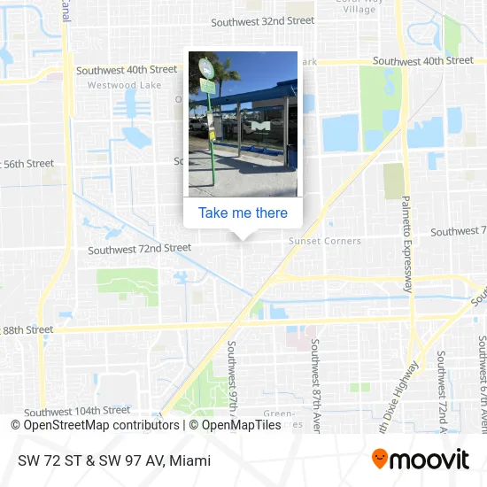 SW 72 ST & SW 97 AV map