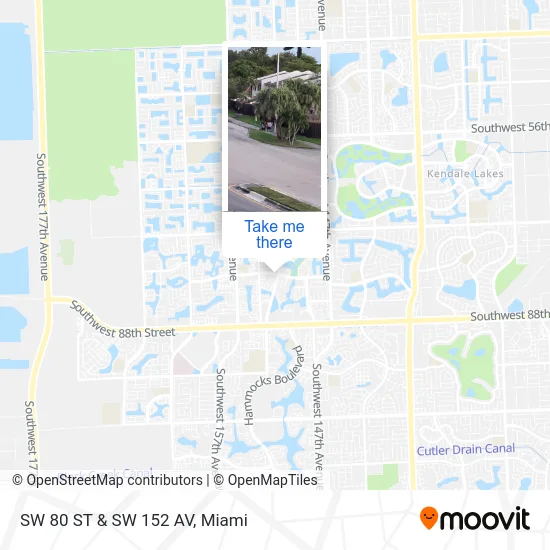 SW 80 ST & SW 152 AV map