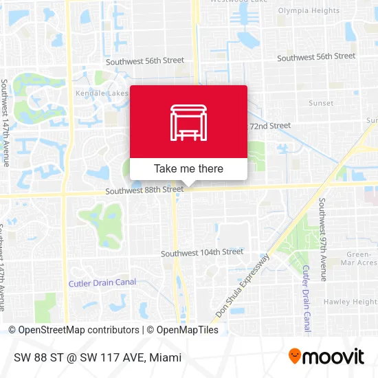 Mapa de SW 88 ST @ SW 117 AVE