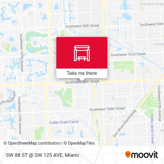 Mapa de SW 88 ST @ SW 125 AVE