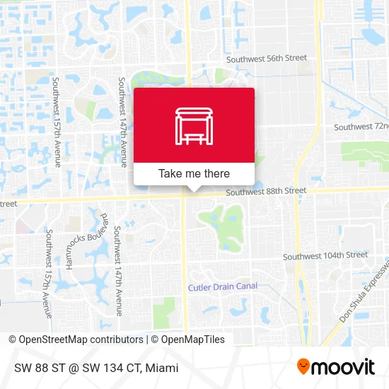 Mapa de SW 88 ST @ SW 134 CT
