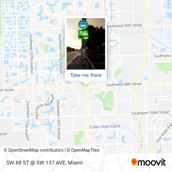 Mapa de SW 88 ST @ SW 137 AVE