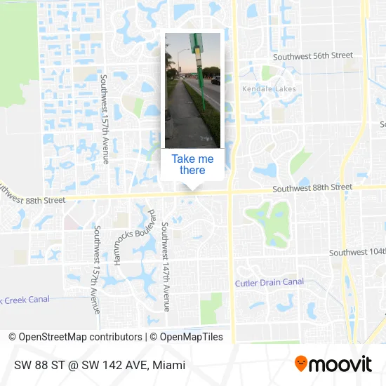 Mapa de SW 88 ST @ SW 142 AVE
