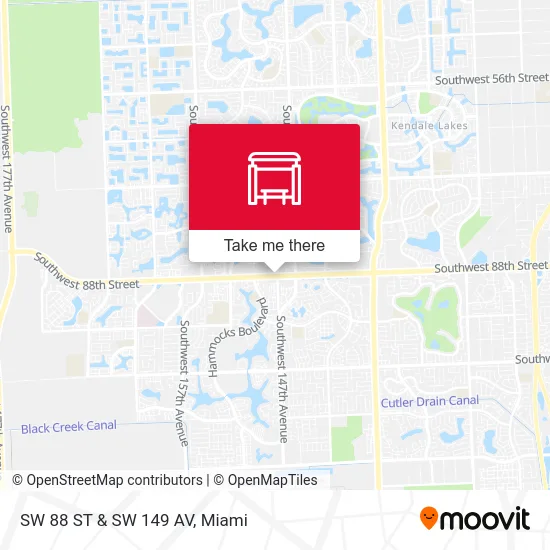 SW 88 ST & SW 149 AV map