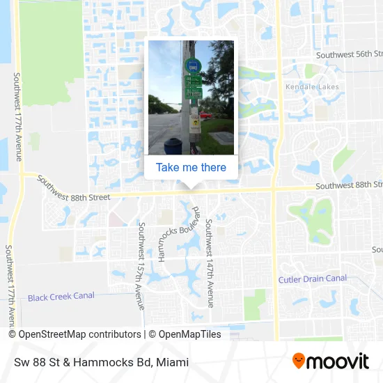 Sw 88 St & Hammocks Bd map