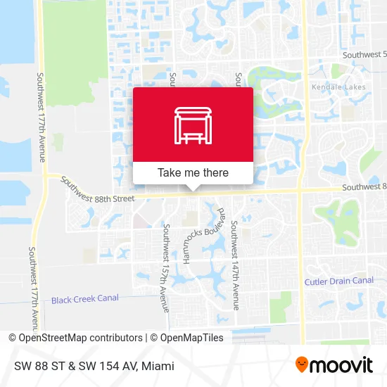 SW 88 ST & SW 154 AV map