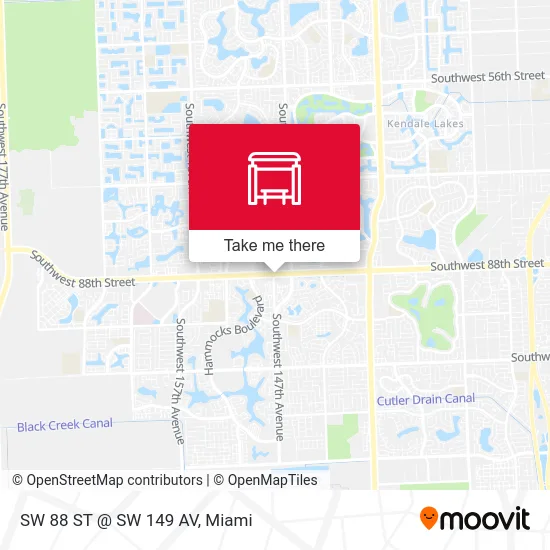 SW 88 ST @ SW 149 AV map