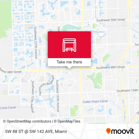 Mapa de SW 88 ST @ SW 142 AVE