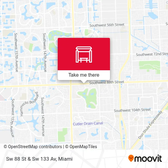 Sw 88 St & Sw 133 Av map