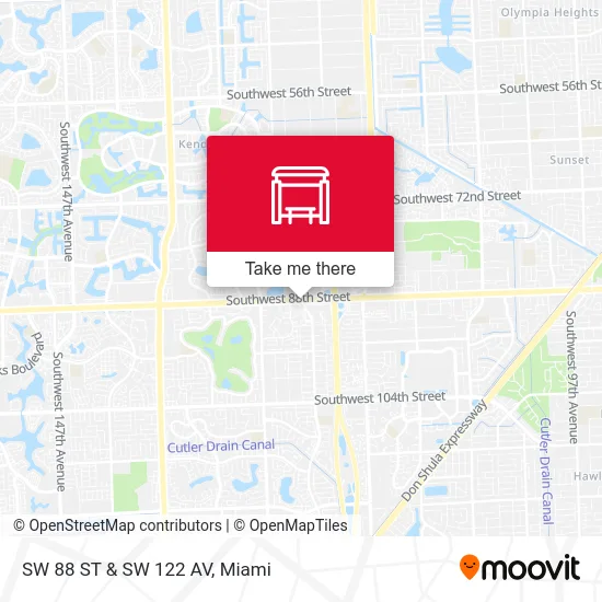 SW 88 ST & SW 122 AV map
