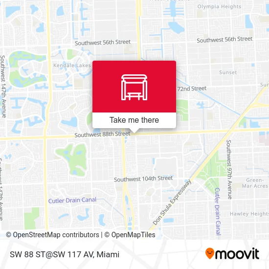 Mapa de SW 88 ST@SW 117 AV