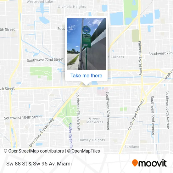 Sw 88 St & Sw 95 Av map