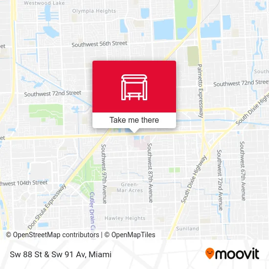 Sw 88 St & Sw 91 Av map