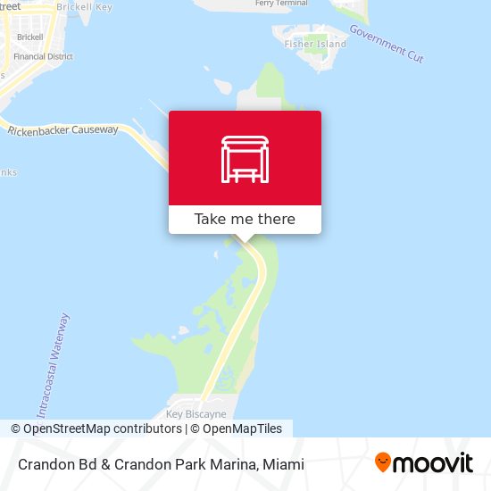 Crandon Bd & Crandon Park Marina map
