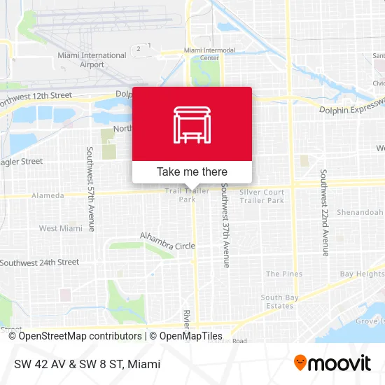 Mapa de SW 42 AV & SW 8 ST