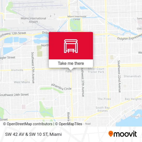 Mapa de SW 42 AV & SW 10 ST