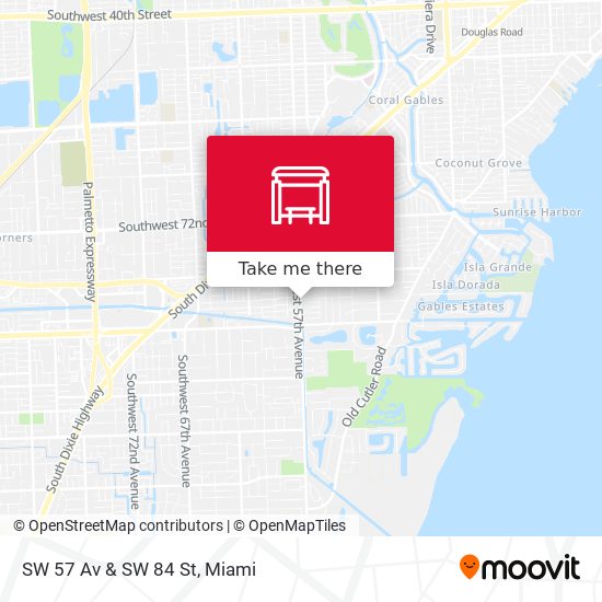 SW 57 Av & SW 84 St map