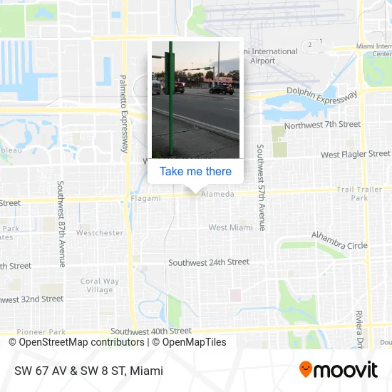 Mapa de SW 67 AV & SW 8 ST