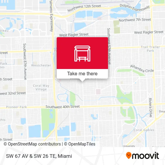 SW 67 AV & SW 26 TE map