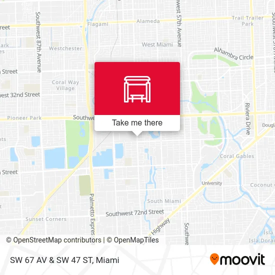 Mapa de SW 67 AV & SW 47 ST
