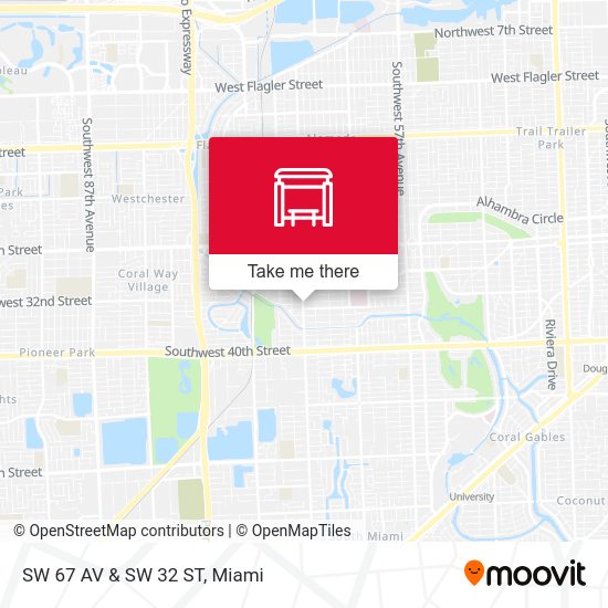 SW 67 AV & SW 32 ST map