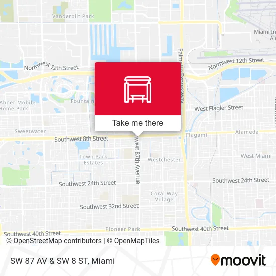 Mapa de SW 87 AV & SW 8 ST