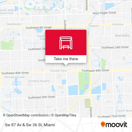 Sw 87 Av & Sw 36 St map