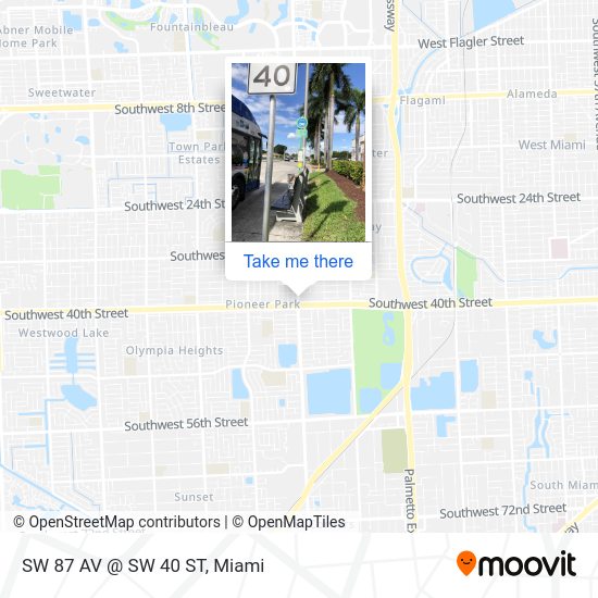 SW 87 AV @ SW 40 ST map