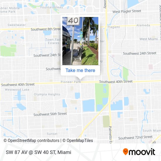 SW 87 Av @ SW 40 St map