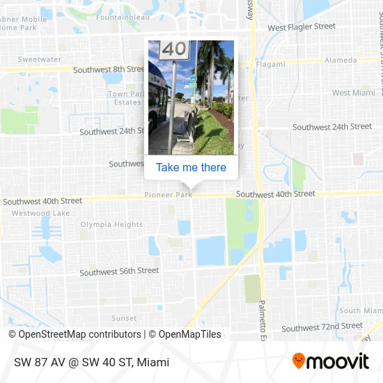 Mapa de SW 87 AV @ SW 40 ST