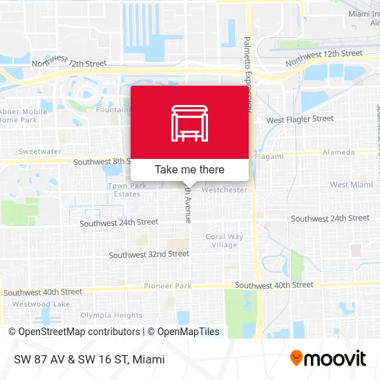 SW 87 AV & SW 16 ST map