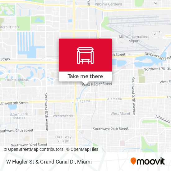 Mapa de W Flagler St & Grand Canal Dr