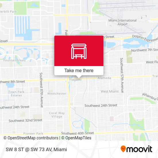 Mapa de SW 8 ST @ SW 73 AV