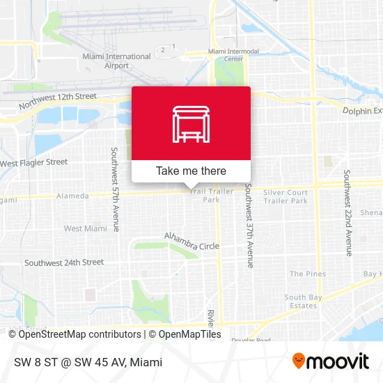 Mapa de SW 8 ST @ SW 45 AV
