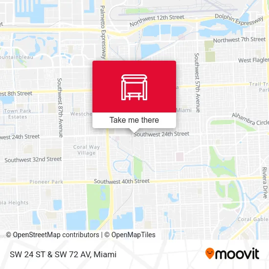 SW 24 ST & SW 72 AV map