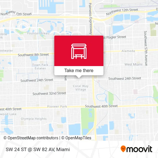 SW 24 ST @ SW 82 AV map