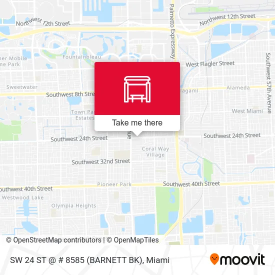 Mapa de SW 24 ST @ # 8585 (BARNETT BK)